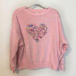 No Boundaries Custom Pink Splatter Paint Heart Sweatshirt Photo 0