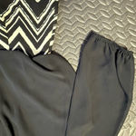 Enfocus Studio  Black & Cream Solid & Stripes Dress Size 14 Photo 2