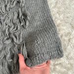 KKIBO Baby Alpaca Gray Fringe Knit Boatneck Sweater S/M Size M Photo 6