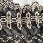 American Eagle  Outfitters AEO Black Beige Eyelet Babydoll Tank Top Y2K Vibe Boho Photo 6