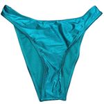 Wild Fable Women's Cheeky Bikini Bottom Blue Mid-Rise Ultra High Leg M Photo 0