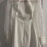 Main Strip Boutique White Dress Pearl Sleeves Photo 2