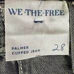 We The Free Free People Palmer Cuffed Wide Leg Jeans Chalkboard Distressed Grunge Size 28 Photo 10