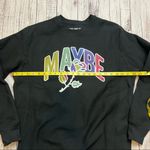 Maybe Today NYC Winter Rose Black Crew Neck Sweatshirt. Size Small. Unis… Photo 5