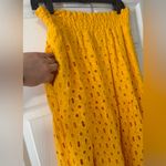 Anthropologie  The Somerset Maxi Skirt Eyelet Eyelet Edition Lined Yellow Mango Photo 7