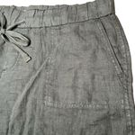 Caslon Nordstrom Olive Green Linen Shorts Pull-on Drawstring Womens Sz Large NEW Photo 2