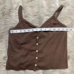 John Galt Cropped Tank Brown Photo 4
