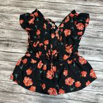 Jack by BB Dakota Womens Floral Sleeveless Ruffle Blouse M Med Medium Multicolor Photo 3