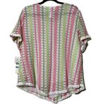 Alfred Dunner  size XL vertical striped crewneck top detachable necklace women's Photo 4