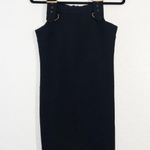 What Goes Around Comes Around x Anthropologie Black Buckle Detail Wool Dress XS Photo 0