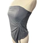 Garage Women’s Medium Grey Mesh Bandeau Top w/ Side Cinch Photo 1