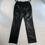 Vtg 90s Kelli Kouri Sz 6 Leather Pants Black Straight Bikercore Goth Punk Grunge Photo 6