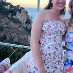 SheIn Strapless Floral Dress Photo 1