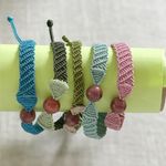 Handmade Macrame Friendship Bracelets Stone Bead – Adjustable, Multiple Colors Blue Photo 0
