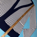 Splendid  cardigan open front long sleeve button tabs 2 pockets navy white size L Photo 10