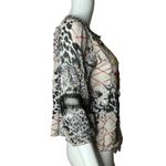 Anthropologie By  Shirt Womens Small White Gray Mathilda Top Multicolored‎ Boho Photo 1