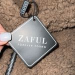 Zaful ✨ Women's Faux Fur Half Zip Fuzzy Sweatshirt Warm Fleece Crop Sherpa ✨ Photo 5