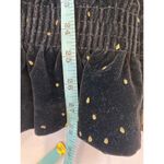 Portrait Vintage Black & Metallic Gold Fleck Peplum Velour Jacket Zipper Sz Lg Photo 12