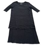 Free People  Top Womens X Small‎ Black Bad Girl Tunic Side Slit High Low Boho Photo 2