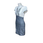 Rebecca Taylor Cream Black Sheath Dress Size 4 Photo 3