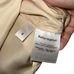 Reformation Champagne Silk Novelia Long Sleeve Mini Dress Womens 6 Photo 5