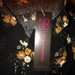 No Boundaries  Shirt Size 2X 19-21 Juniors Tie Front Black Floral New Photo 7