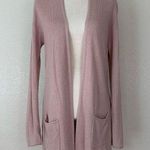 Philosophy Cashmere Blend Dusty Pink Open Front Long Cardigan, Sz Medium Photo 0