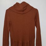 Cynthia Rowley  Waffle Knit Turtleneck Dress Rust Brown Women’s XS Photo 6