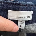 Loft Dark Wash Full Button Front Denim Jean Skirt Sz 8 Women’s Photo 2