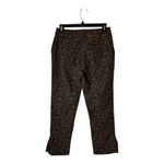 Allen Schwartz Pants Women 0 Black Brown Animal Print Split Hem Flare Trousers Photo 1
