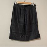 J. McLaughlin  Black Linen Short Pencil Skirt Womens 8 Modest Preppy Academia Photo 3