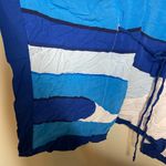 Marimekko For Target Poncho Swimwear Cover Up Mini Dress White/Blue Womens S/M White Photo 5