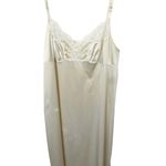 Vassarette VTG  Cream Lace Trim Slip Nightgown Sleepwear Ivory Satin 1809 Photo 0