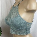 PINK - Victoria's Secret VS Pink Full Lace Gray Contour Underwire High Neck Bralette Bra Top XS Photo 2