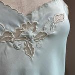 1980s Vintage Barbizon Blue Satin Nightgown Sz M Size M Photo 7