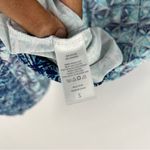 AQUA Et Sol Swim Cover-up Tunic Dress UPF 50 Short Sleeve Blue White Printed S Photo 5