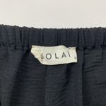 Solai Black Textured Crepe Pull On Wide Leg Pant M Size M Photo 2