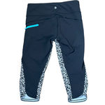 Lululemon Womens Yoga Capri Pants Size 6 Black White‎ Geo With Teal 27X17.5 Photo 5