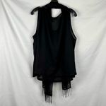 Women’s Black Dress Tank and Floral Beaded Scarf 22W Photo 2