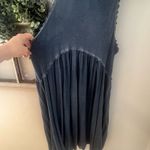 POL  Beckah Dress Midnight Dusty Blue Boho Dress Zipper Size M Photo 4