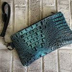 Boutique Blue Crocodile embossed large wristlet with wallet insert Photo 4