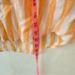 LOLA RIVER Orange White Striped Resort Casual Button Up Short Sleeve XS Photo 7