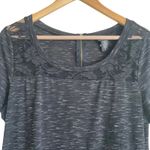 Torrid Women Top L Space Dye Black Lace Bodice Witchy Whimsigoth Y2K Rocker Photo 9