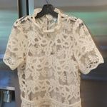 Current Air ππ Lace Mock Neck Dress ~ Cream Large L NWT Photo 9