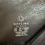 Aerie NWOT Offline by  Crossover Pebbled Faux Leather Leggings XS Long Photo 1