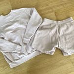 Versed Sweatshirt & Shorts Set in 100% Cotton Blush Pink Photo 6