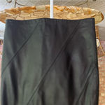 Valerie Stevens Black Genuine 100% Leather Straight Skirt 10 Photo 3