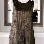 Rachel Roy Shimmering Sleeveless Blouse in Black/Gold Metallic Size S NEW w/Tag Photo 0