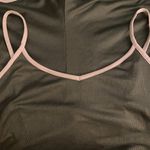 Wallflower Ribbed Romper XL Olive Pink Trim Stretch Casual Lounge Jumpsuit NWT Green Photo 0