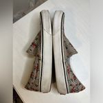 Vans Glen Plaid Slip On Sneakers Embroidered Flowers Sz 7 Skate Boho Floral Photo 4